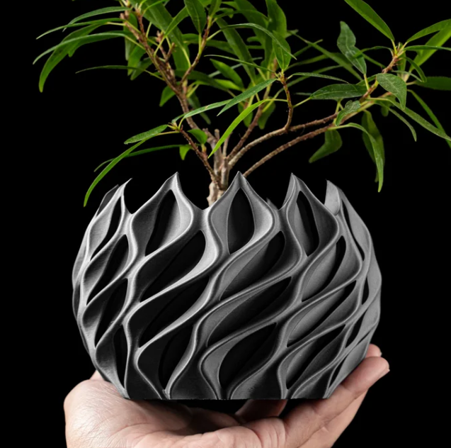 Pot Sculptural Wave – Jardinière Design 3D