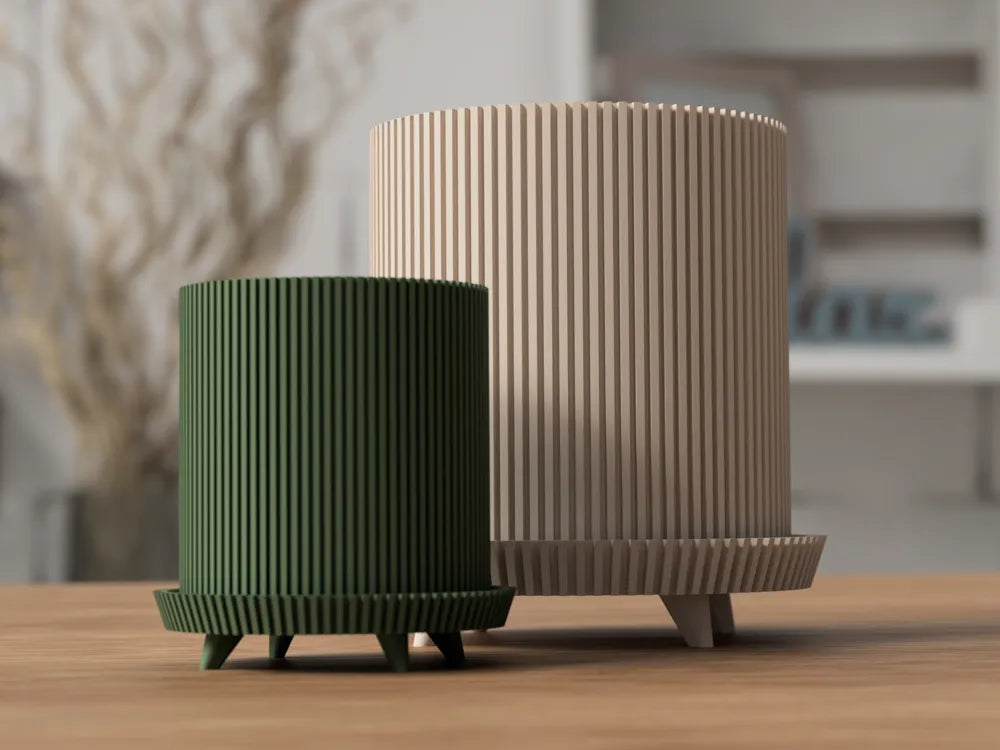 Duo de Pots Lignes Boréales sur Pieds