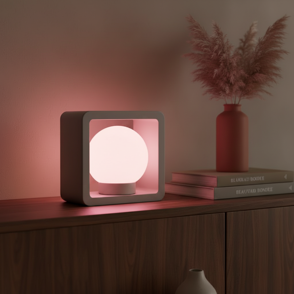 Lampe « Cube-Aura » — Géométrie de lumière