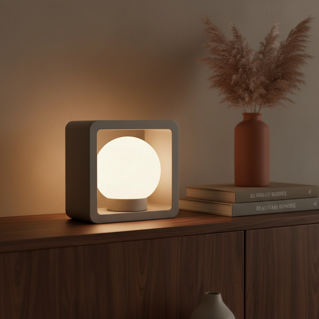 Lampe « Cube-Aura » — Géométrie de lumière