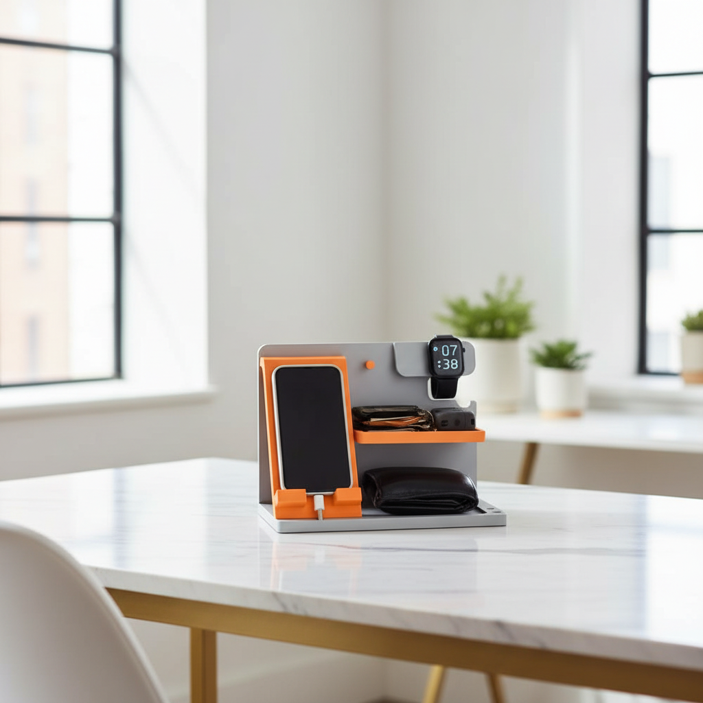 La Station de Chevet "DOCK-TECH" — Organisateur Multi-Dispositifs Apple/Samsung Watch