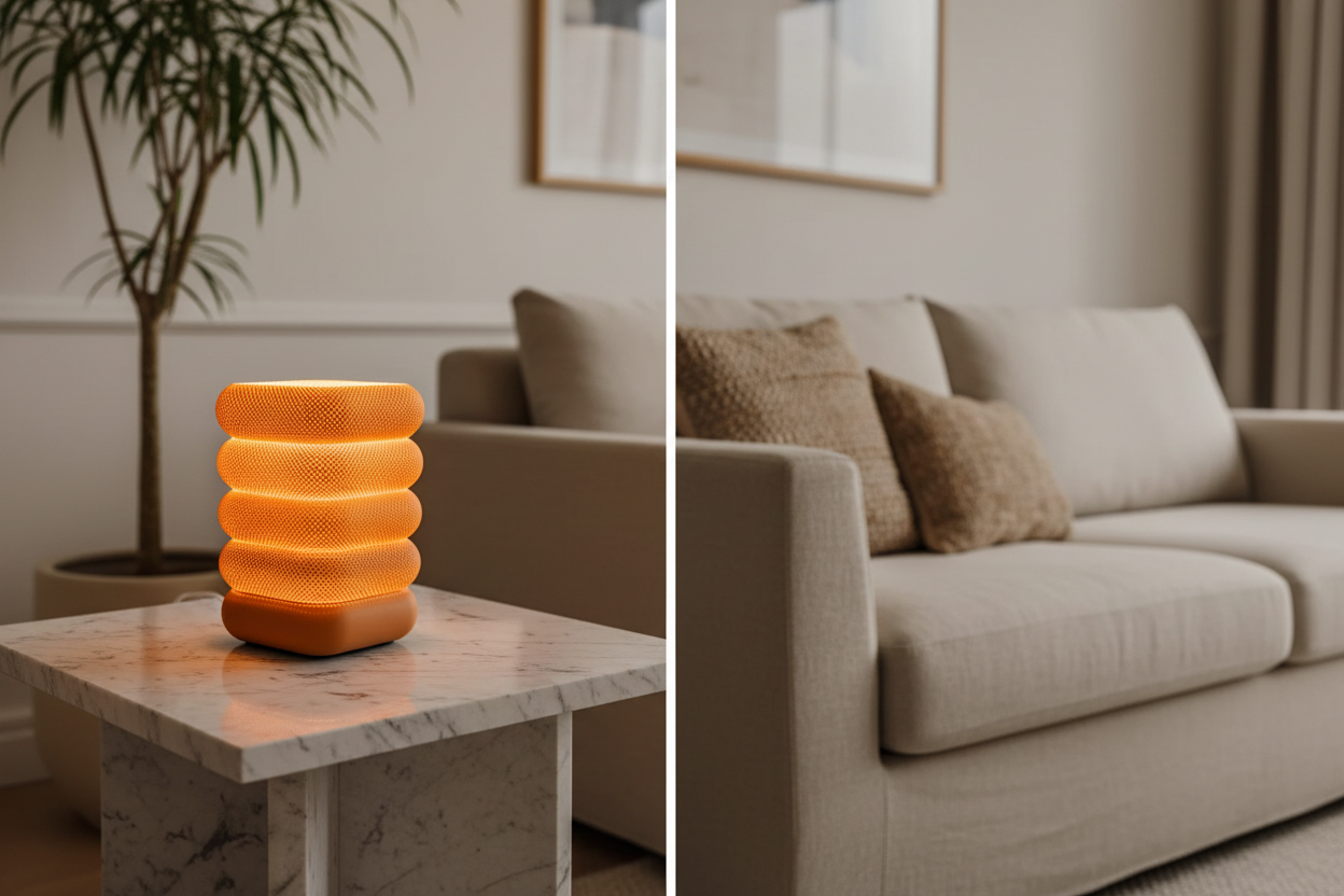 La Lampe à Poser "Strata-Glow" — Design Texturé Empilé