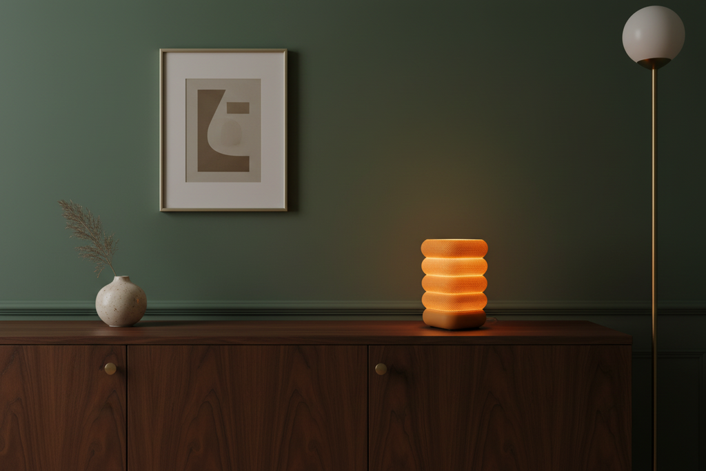La Lampe à Poser "Strata-Glow" — Design Texturé Empilé
