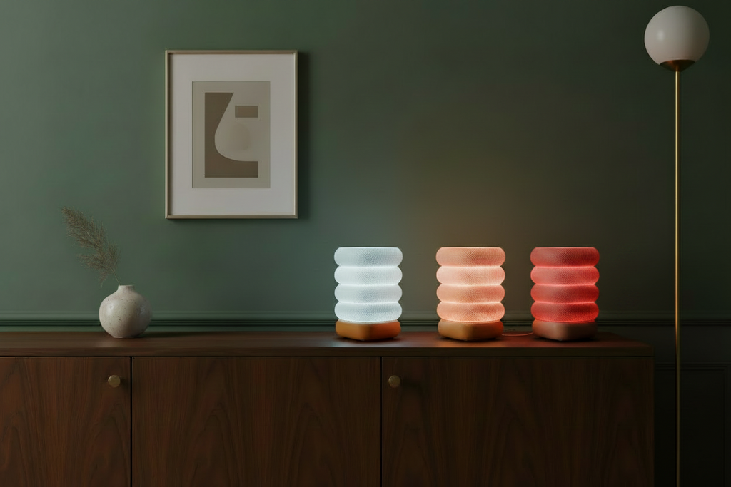La Lampe à Poser "Strata-Glow" — Design Texturé Empilé