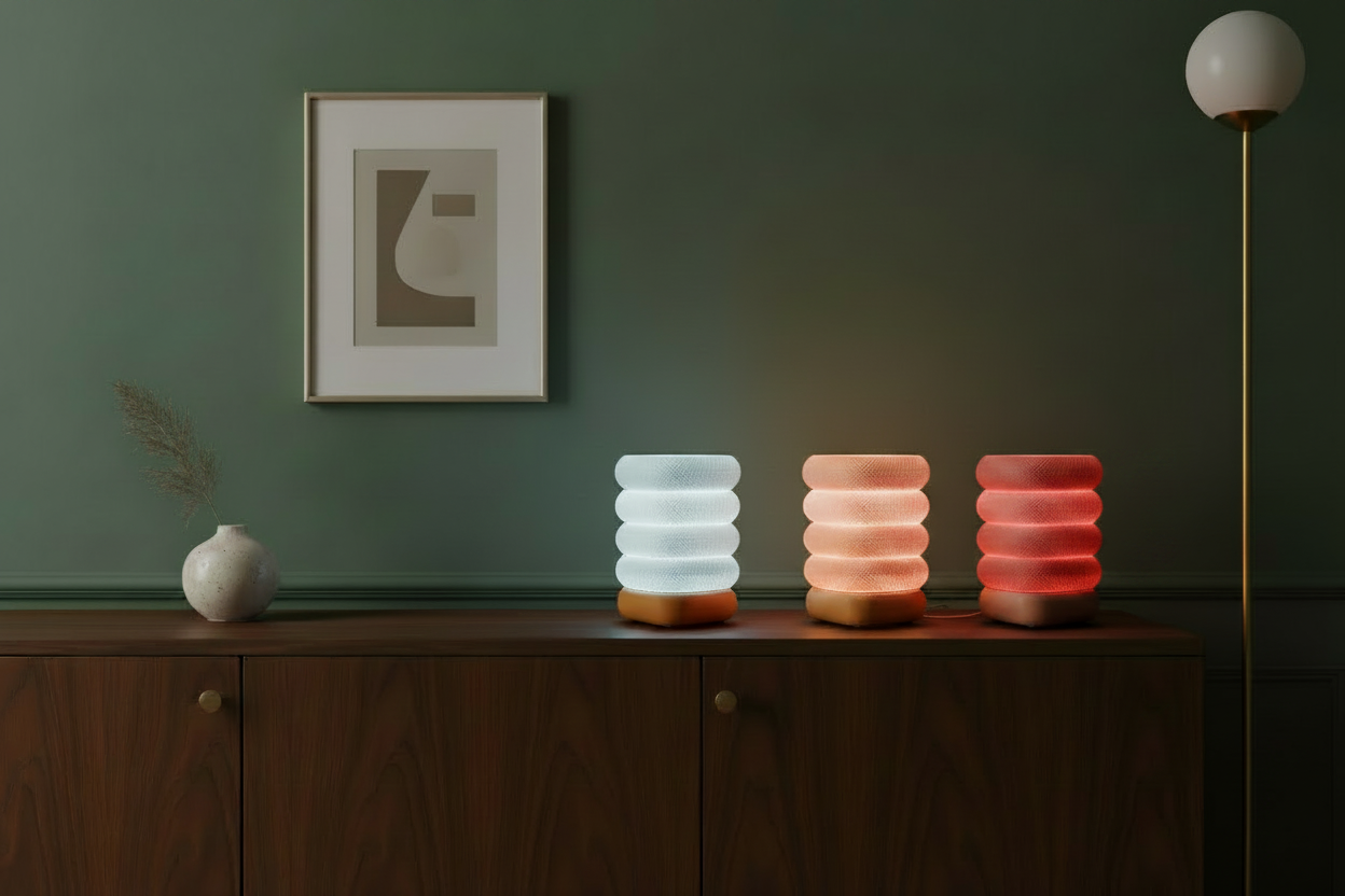 La Lampe à Poser "Strata-Glow" — Design Texturé Empilé