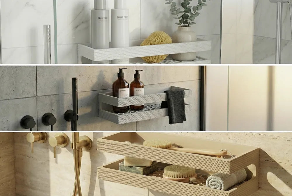 L'Étagère Murale "Kora" — Double Niveau de Bain