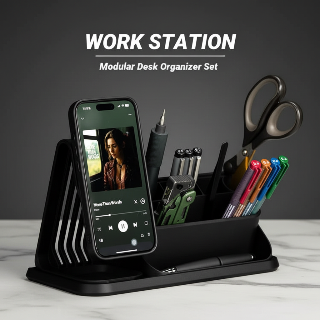 Studio-Hub Desk Organizer - 3-in-1 Station