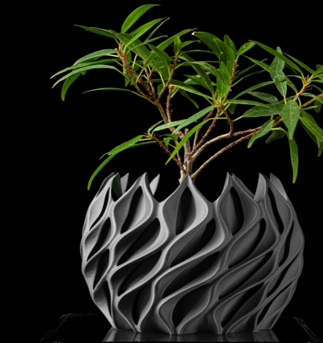 Pot Sculptural Wave – Jardinière Design 3D