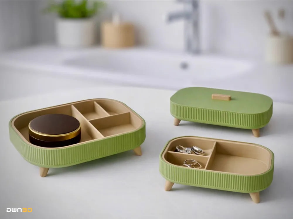 Les Boîtes Rangement "Lova" — Écrins Cannelés Empilables