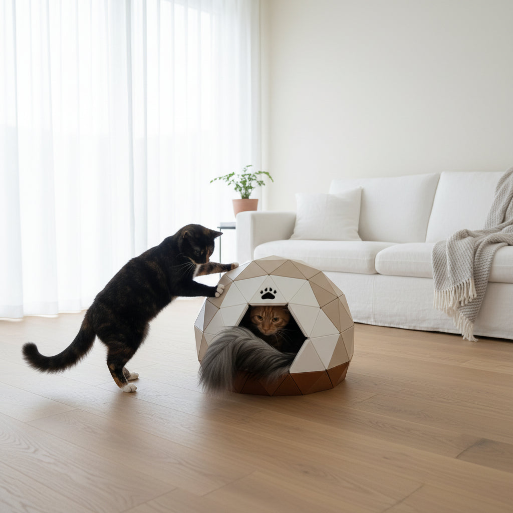 Dôme Géodésique pour Chat – L'Igloo Design &amp; Confort