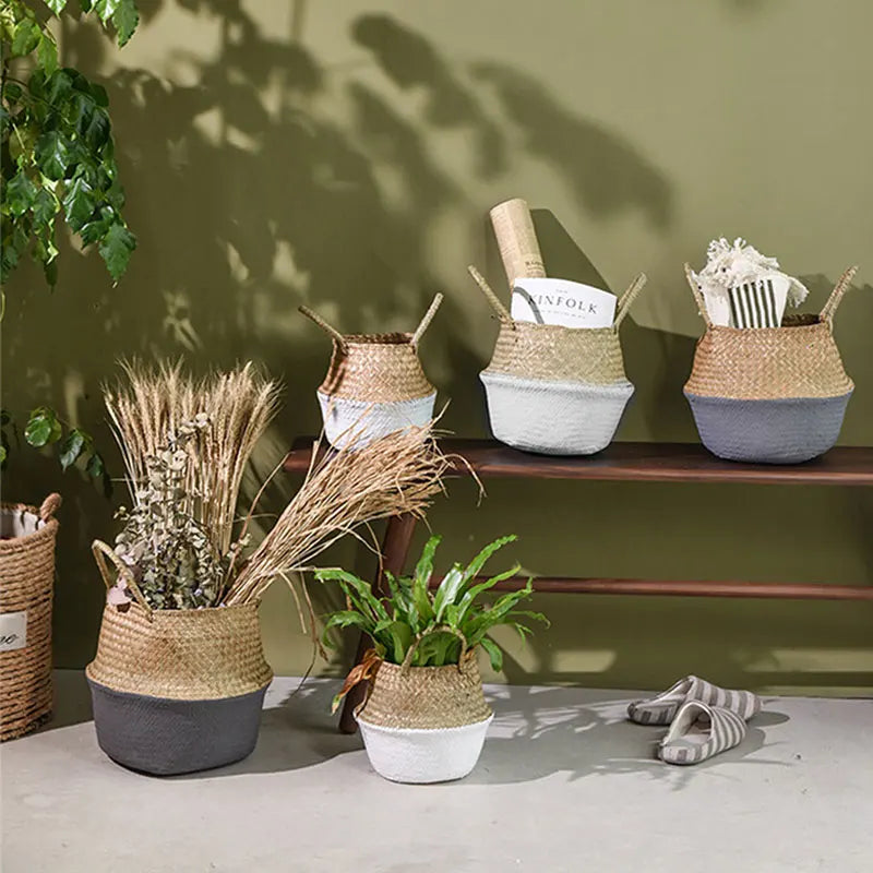 Vinetra Handmade Foldable Woven Basket