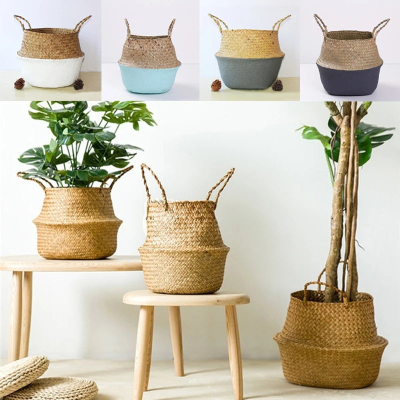 Vinetra Handmade Foldable Woven Basket