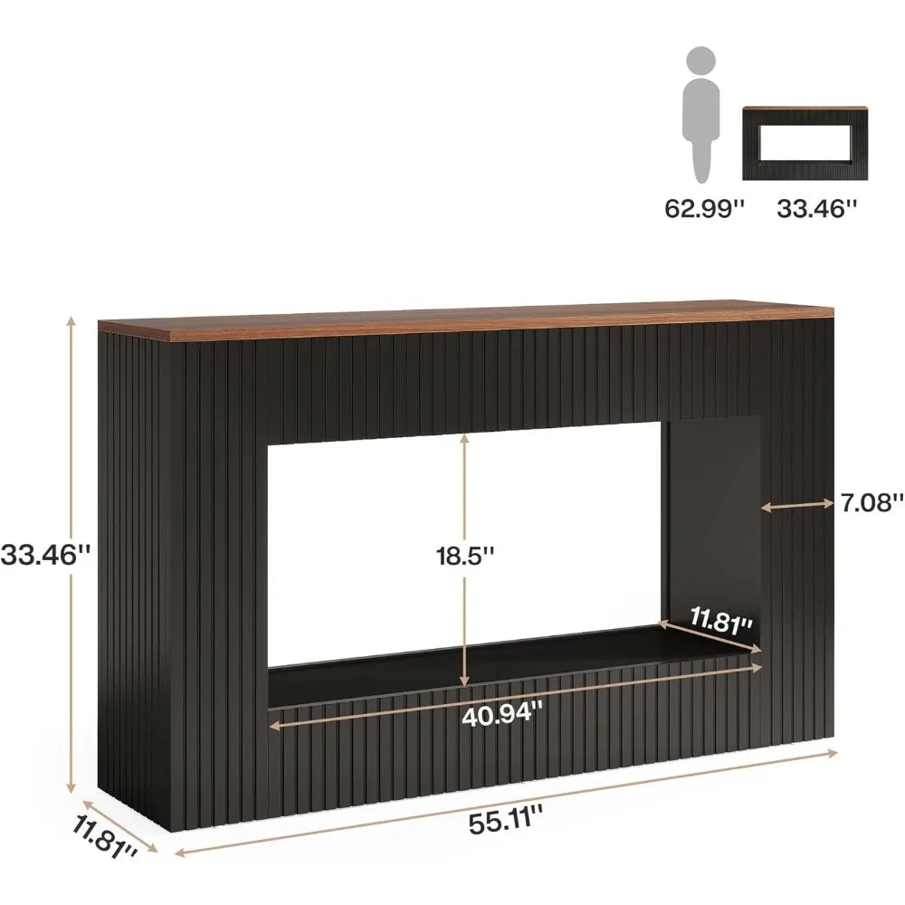 Sovano™ 55" Modern Wood Console Table – Narrow Entryway & Sofa Table with Storage
