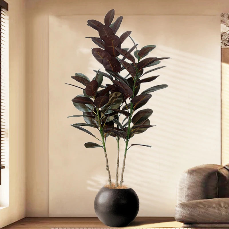 FicusLux – 13-70in Large Artificial Ficus Tree, Realistic Rubber Banyan Leaves, Home, Garden, Office, and Shop Decor