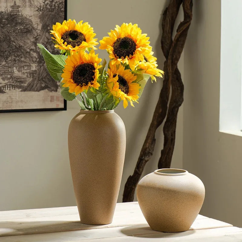 CAPIRON® Handcrafted Ceramic Vase – Neo-Chinese Creative Ornament, Entrance Table & Display Cabinet Centerpiece, Flower Arrangement Decor