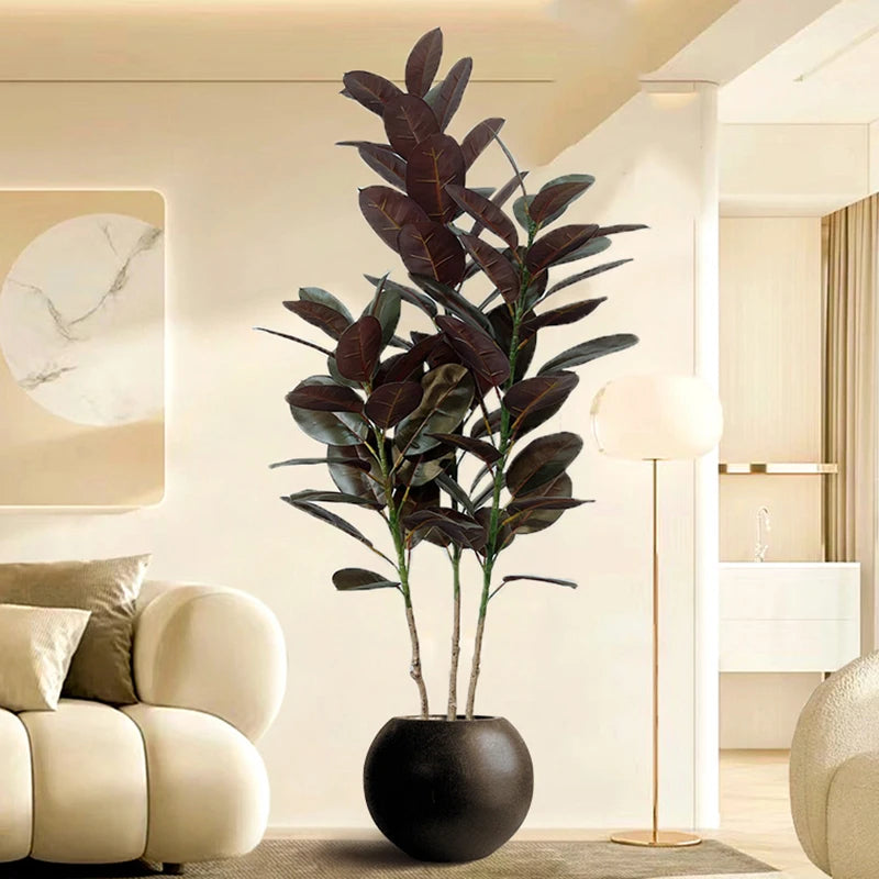 FicusLux – 13-70in Large Artificial Ficus Tree, Realistic Rubber Banyan Leaves, Home, Garden, Office, and Shop Decor