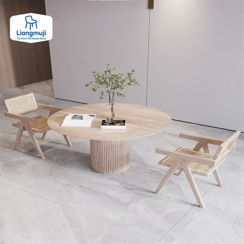 ZenWood™ Minimalist Round Dining Table – Insulated Wooden Base Stand for Kitchen, Breakfast & Dining Room | Mesa De Jantar Design