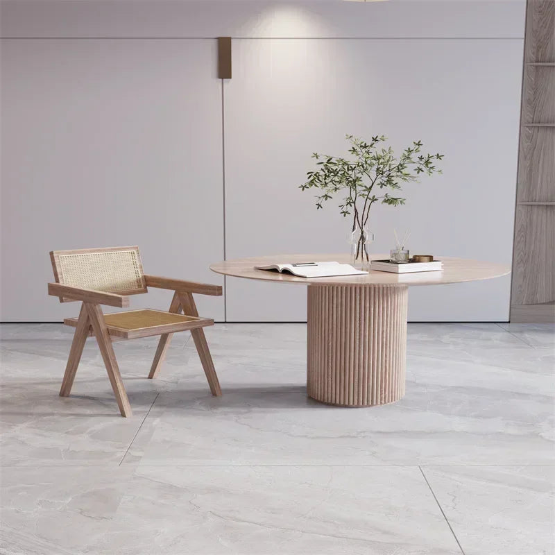 ZenWood™ Minimalist Round Dining Table – Insulated Wooden Base Stand for Kitchen, Breakfast & Dining Room | Mesa De Jantar Design