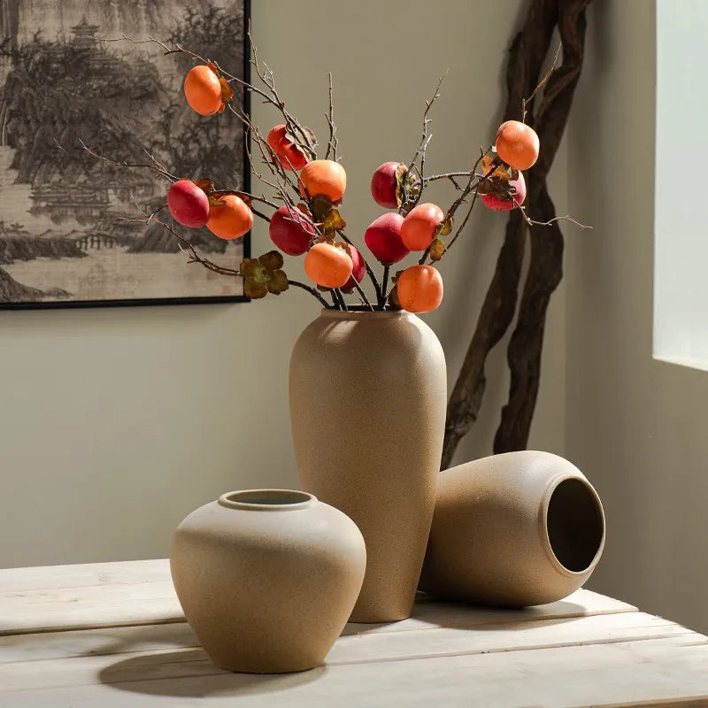 CAPIRON® Handcrafted Ceramic Vase – Neo-Chinese Creative Ornament, Entrance Table & Display Cabinet Centerpiece, Flower Arrangement Decor