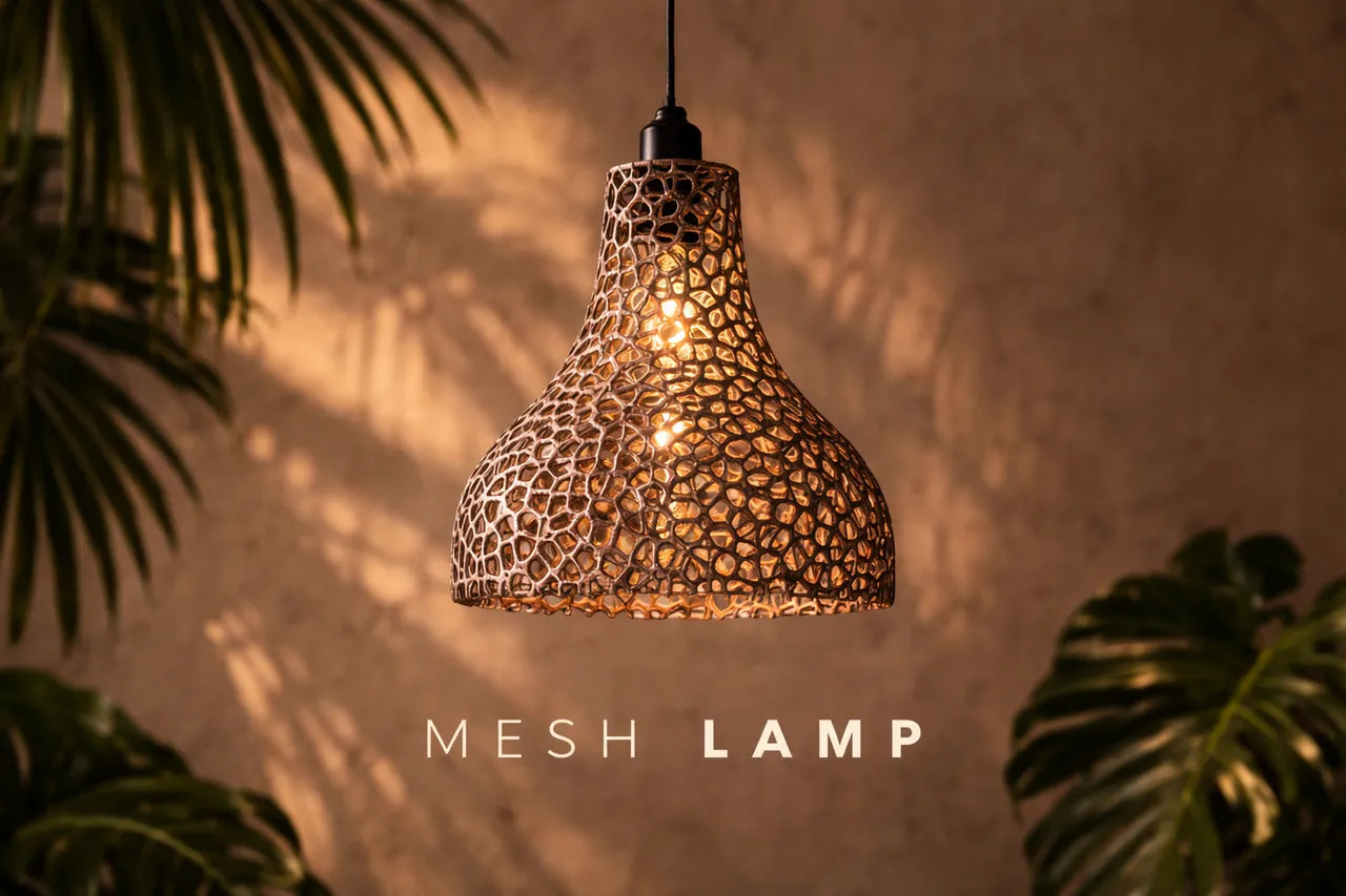 La Suspension "Mesh-Aura" — Abat-jour Voronoi