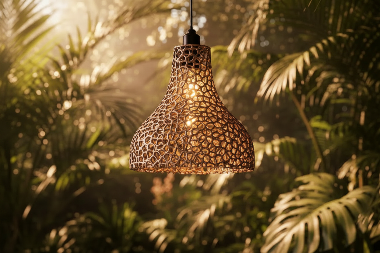 La Suspension "Mesh-Aura" — Abat-jour Voronoi