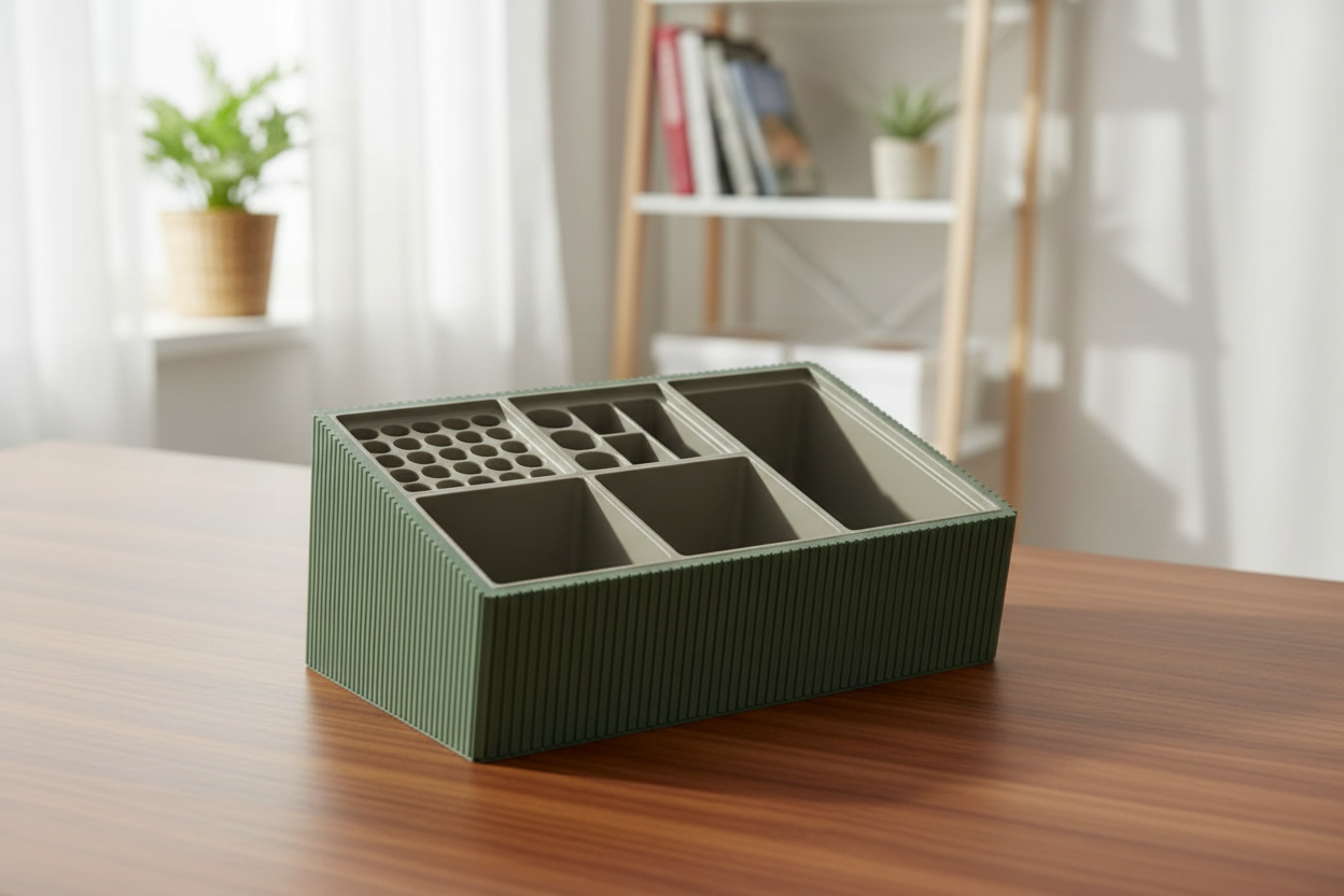 L'Organiseur de Bureau "Cube-Grid" — Lignes Cannelées