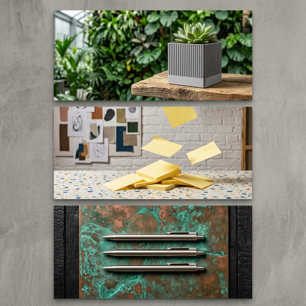 Organisateur de bureau rainuré – Compact & élégant