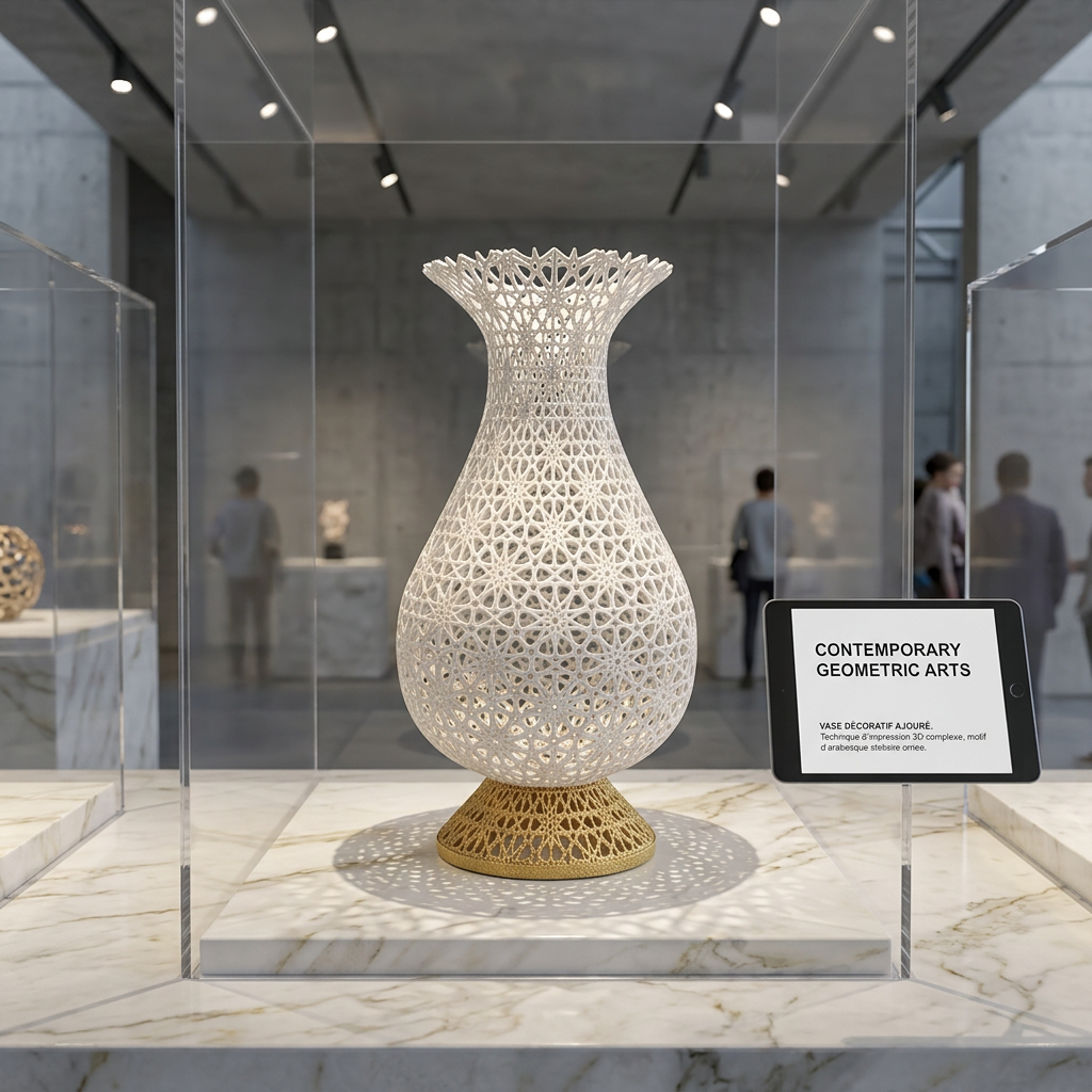 Vase Lumière Dentelle – Sculpture 3D en PLA