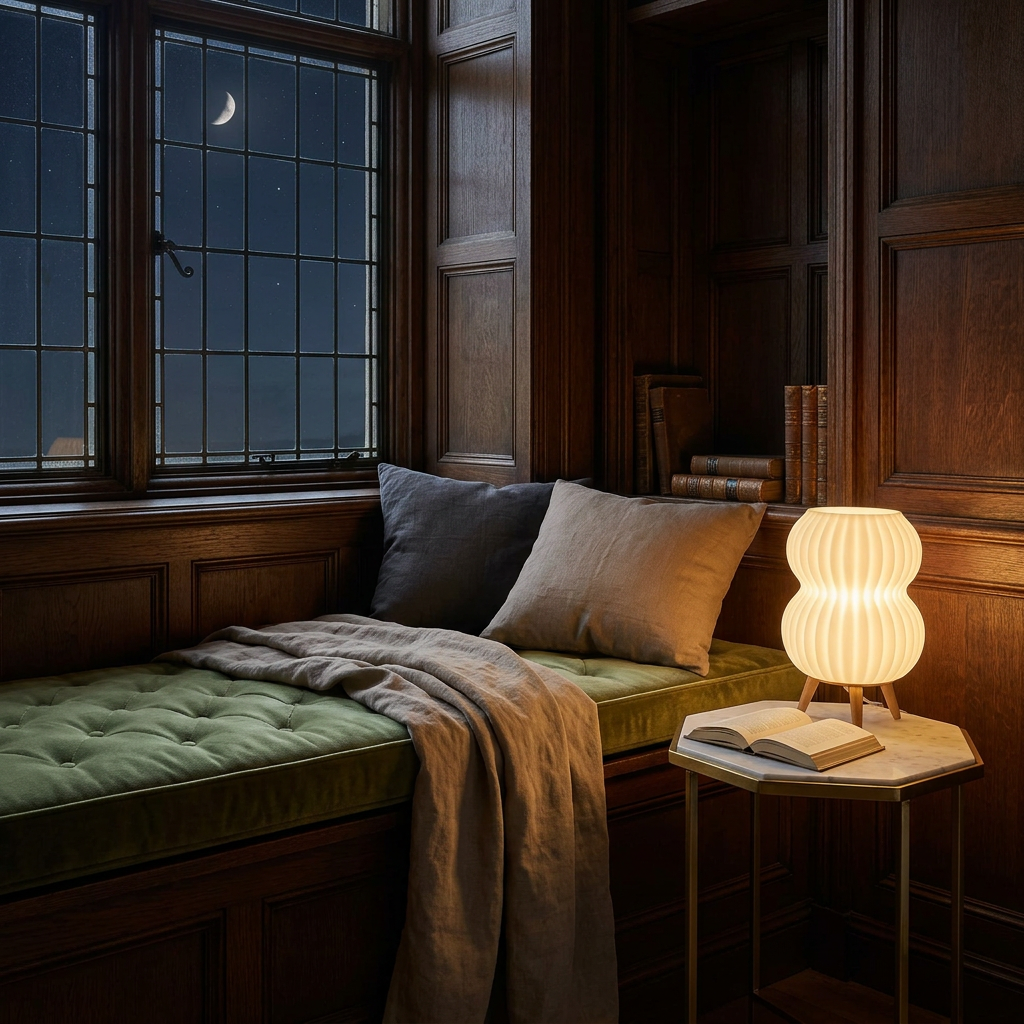 Lampe Gousse de Nuit - L'Éclat Ondulé