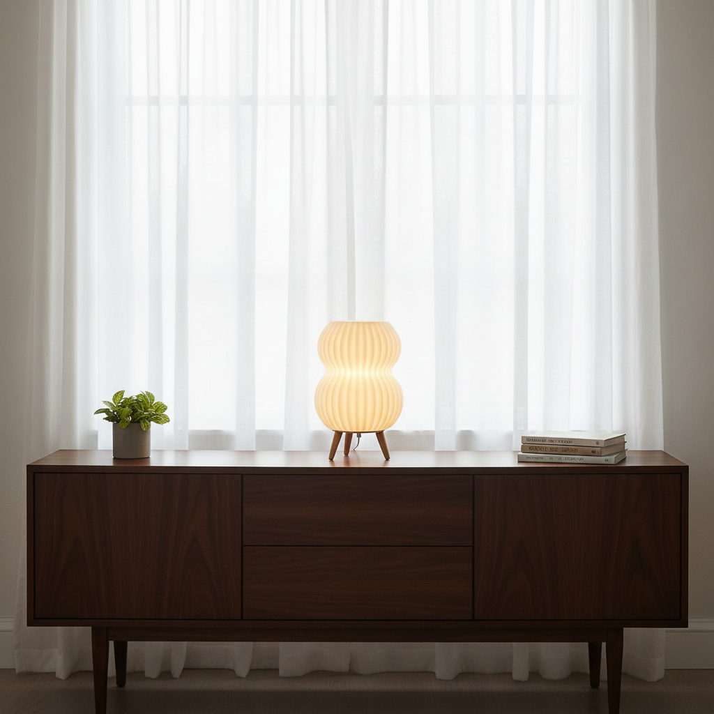 Lampe Gousse de Nuit - L'Éclat Ondulé