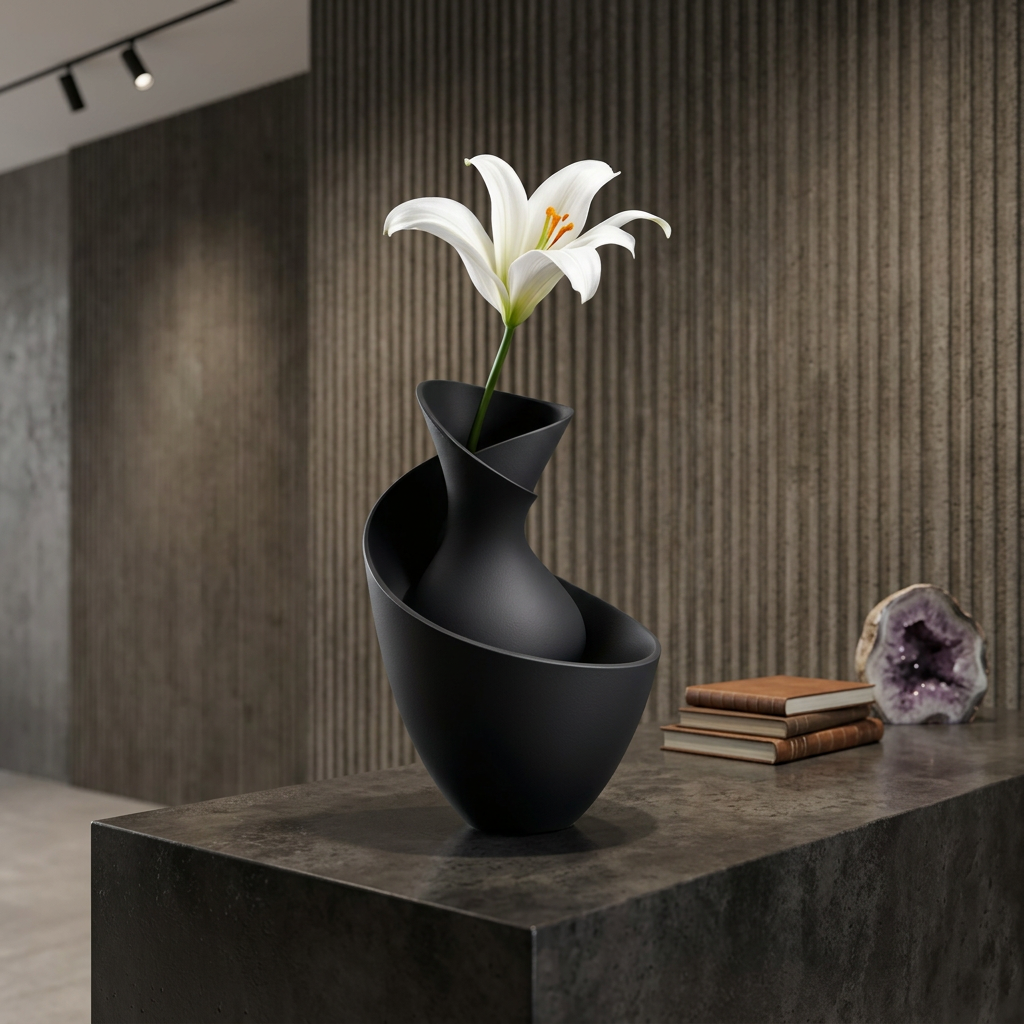 Vase Éclipse Lunaire - Design Sculptural