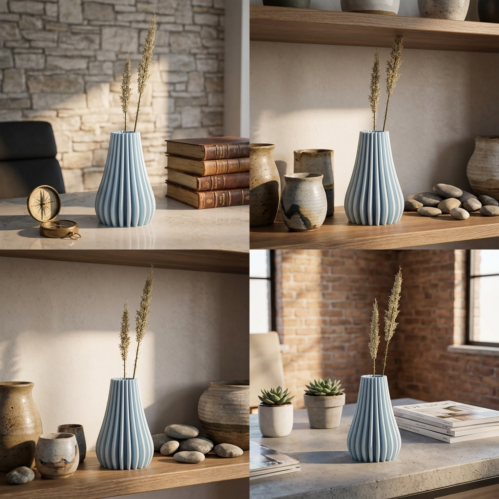Vase Cannelé Océan