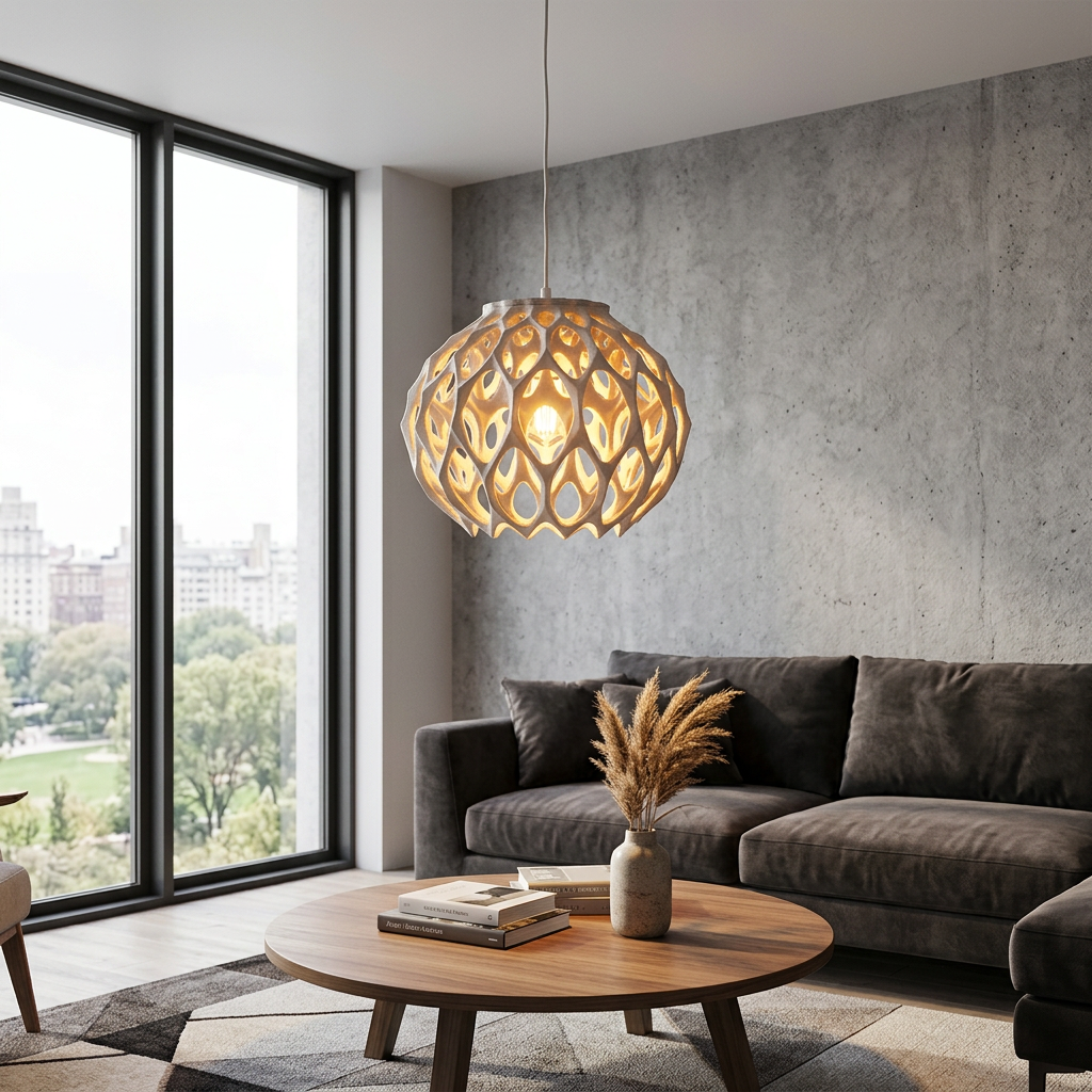Suspension Nova Élégance – Lampe Sculpturale 3D