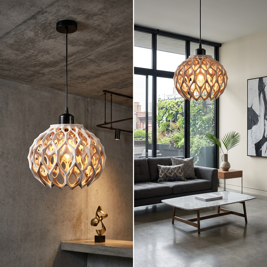 Suspension Nova Élégance – Lampe Sculpturale 3D