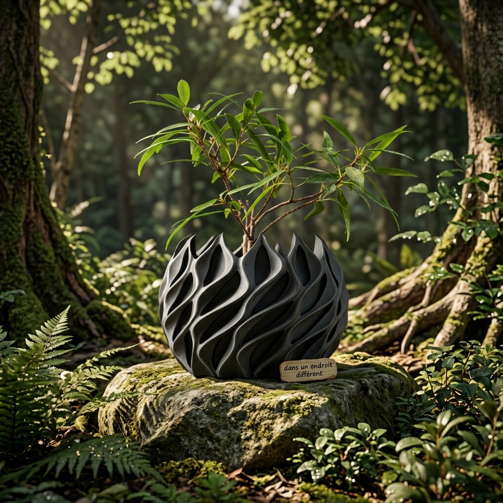 Pot Sculptural Wave – Jardinière Design 3D