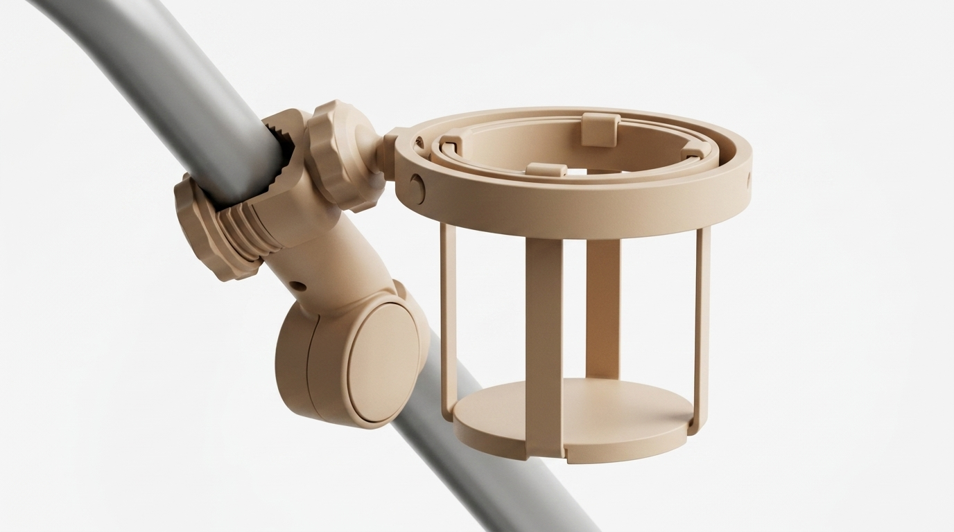 Le Porte-Gobelet Gyroscopique "Aero-Clamp" — Spécial Poussette