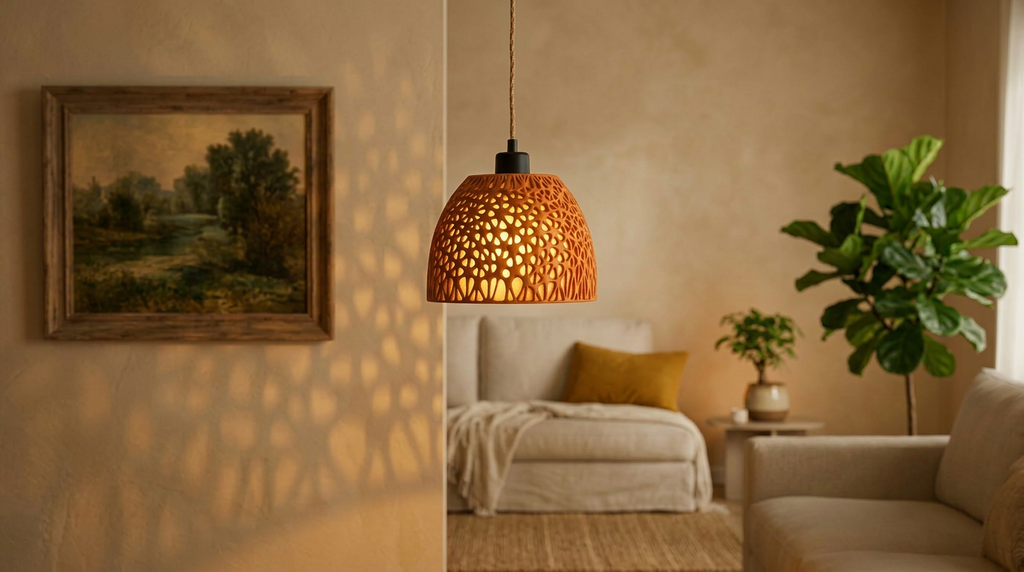 La Suspension "Mesh-Dome" — Abat-jour Organique