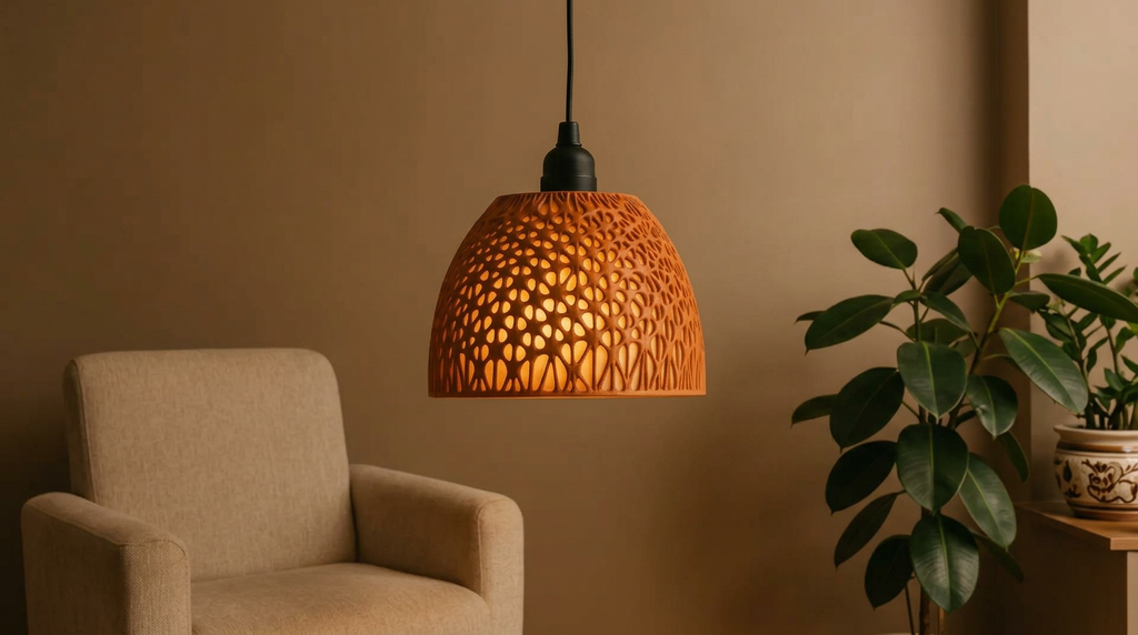 La Suspension "Mesh-Dome" — Abat-jour Organique