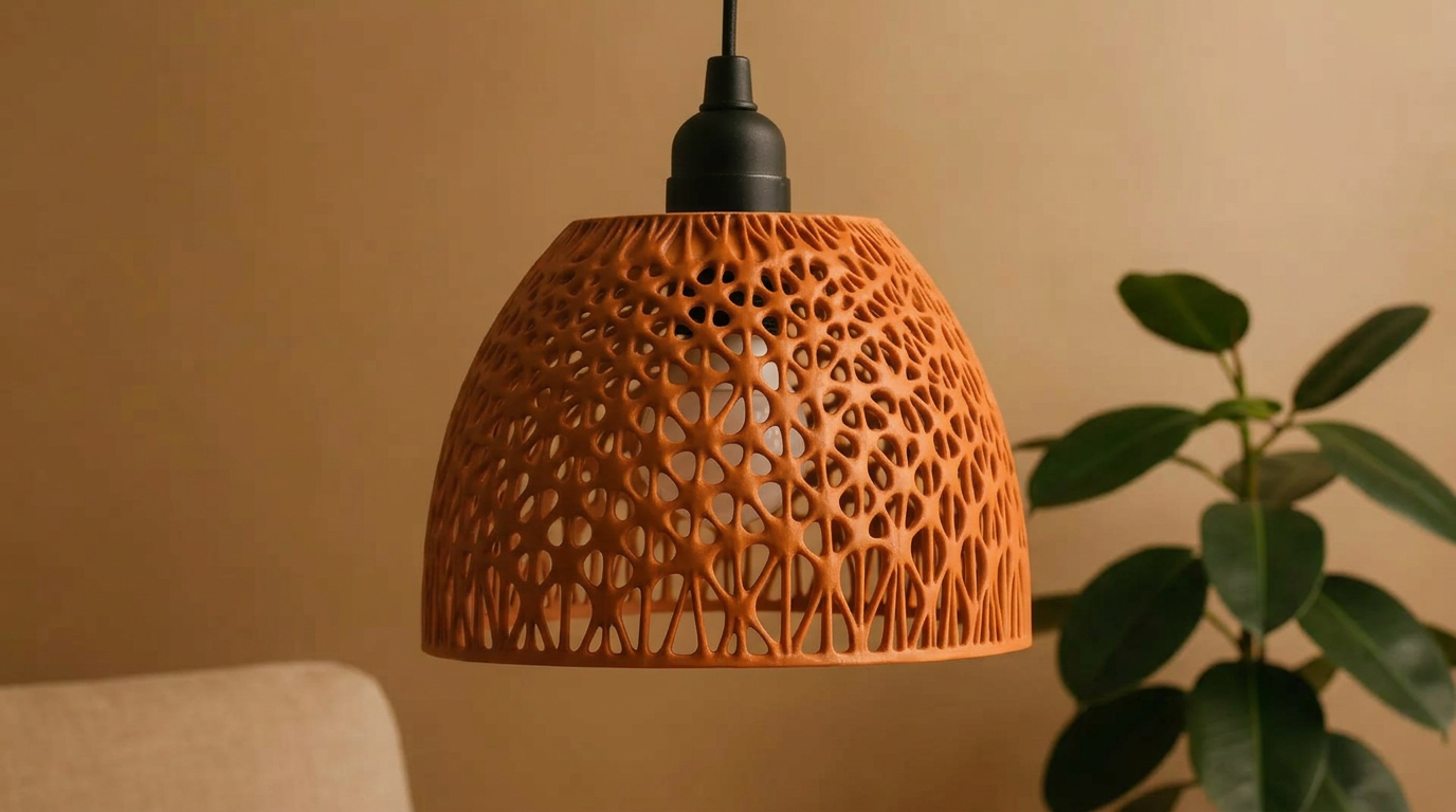 La Suspension "Mesh-Dome" — Abat-jour Organique