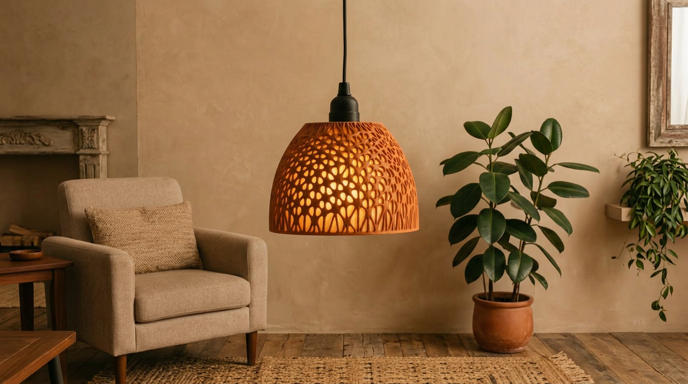 La Suspension "Mesh-Dome" — Abat-jour Organique