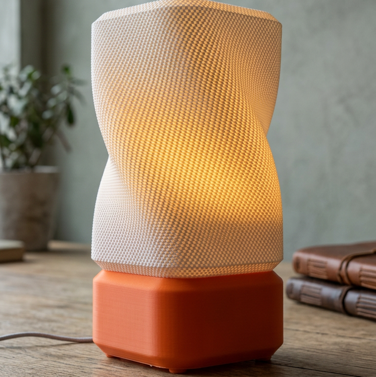 La Lampe de Table "KRONOS" — Totem Plissé & Minimalisme Urbain