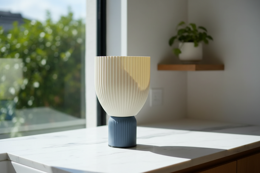La Lampe de Table "Lumina-Wave" — Design Cannelé